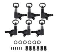 Clavija de Afinación de Guitarra, 6 Pcs Manija Hueca Tuning Pegs Cabezales de Bloqueo de la Máquina para Accesorios de Guitarra Acústica Eléctrica(Negro 3L3R)
