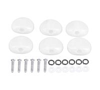 Clavija de Afinación de Guitarra Eléctrica, Botón de Llave, de Repuesto en Forma de Semicírculo para Guitarras Clásicas Populares (Blanco),Accesorios generales para guitarra.