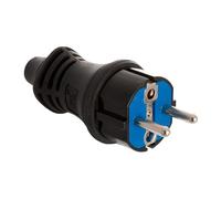 Clavija de Caucho 16A 250V T/TL IP44 4,8mm Negra - Solera 5706C