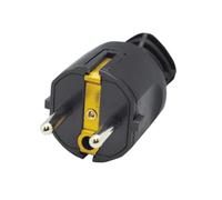Clavija de goma 16A 250V, resistente y duradera; ideal para conexiones eléctricas en exteriores y entornos húmedos.