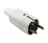 Clavija de goma 2 P+TT (250 V, IP20, Blanco)