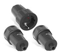 Clavija Enchufe Hembra 3 piezas, Enchufe Hembra Enchufe Hembra para Cable, Clavija Enchufe Hembra Schuko Enchufe Hembra Goma, Enchufe Hembra Redondo 250 V/16 A