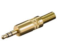 Clavija estéreo de 3,5 mm, metal, chapado en oro Set de 5