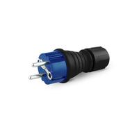 Clavija industrial 16A, goma IP54, prensaestopa, resistente al agua y al polvo, ideal para maquinaria y entornos industriales.