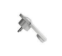 CLAVIJA RED 16A/250V MACHO SCHUKO SUPER PLANA. Blanca, acodada tras mueble