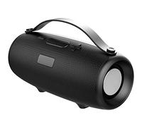 Clavijas Altavoces Tarjeta de Altavoz Bluetooth portátil para Interiores TF Alta con Sonido Colorido HiFi FM Etc. Soporte de Calidad de Luces para Fiestas AUX Altavoces Piano (Black, One Size)