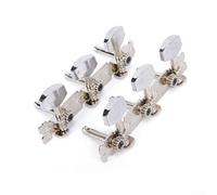 Clavijas cromadas para afinación de guitarra folclórica acústica 3R + 3L con función de bloqueo para mantenimiento de guitarra a largo plazo (A)