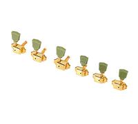 Clavijas de Afinaci¨®N de Guitarra, 6 Uds, Llave de Afinaci¨®N de Cuerdas, Llaves de Afinaci¨®N Semiselladas de Pl¨¢Stico met¨¢Lico para Guitarra Ac¨²Stica el¨¦Ctrica 3L3R (Oro)