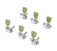 Clavijas de Afinacin de Guitarra, 6 Piezas Llave de Afinacin de Cuerdas Llaves de Semiselladas de Plstico Metlico Clavijas de para Guitarra Acstica Elctrica 3L3R Partes de