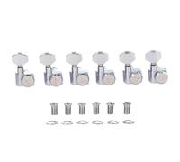 Clavijas de afinación de 2 pines dobles en línea 21:1 (sin tornillo) para guitarras de la serie americana ST/TL, cromadas contemporáneas