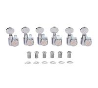 Clavijas de afinación de 2 pines dobles en línea 21:1 (sin tornillo) para guitarras de la serie americana ST/TL, cromadas, llave ovalada vintage