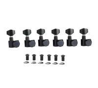 Clavijas de afinación de 2 pines dobles en línea 21:1 (sin tornillo) para guitarras de la serie americana ST/TL, llave contemporánea negra