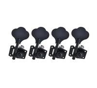 Clavijas de afinación de bajo eléctrico, cabezales de máquina abiertos, sintonizadores cromados negros 4R 4L 2R2L for bajo, accesorios de bajo(Black 4R)