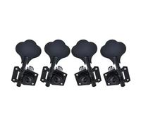 Clavijas de afinación de bajo eléctrico, cabezales de máquina abiertos, sintonizadores cromados negros 4R 4L 2R2L for bajo, accesorios de bajo(Black 2R2L)