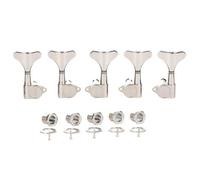 Clavijas de afinación de bajo sellado 18:1 para zurdos, 5 cuerdas, 18:1, clavijas de afinación de bajo, compatibles con Ibanez/Yamaha, bajo acústico/eléctrico, níquel 3L/2R