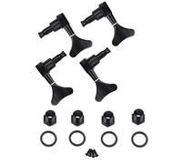 Clavijas de afinación de Clavijas de aleación de Zinc 2L 2R para bajo eléctrico (Negro)