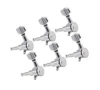 Clavijas de Afinación de Guitarra 6 Clavijas De Afinación De Guitarra Eléctrica En Línea, Afinadores De Bloqueo, Teclas De Afinación De Guitarra, Cabezales De Máquina, Relación De Engranaje 1: 18 (Co