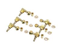 Clavijas de Afinación de Guitarra, 6 Piezas Teclas de Afinación de Guitarra Acústica de Operación Rápida y Precisa Sistema de Engranaje Interno Estable Dorado Completamente