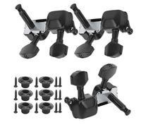 Clavijas de Afinación de Guitarra Acústica, Teclas de Afinación de Guitarra Estables Y Duraderas, Fáciles de Instalar para Amantes de los Instrumentos de la Guitarra(negro)