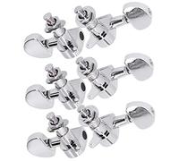 Clavijas de afinación de guitarra, afinadores de bloqueo de guitarra estables, para guitarra acústica rota(Silver)