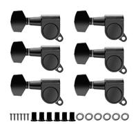 Clavijas De Afinación De Guitarra Clavijas Afinación Guitarra | Afinadores de guitarra sellados de tamaño completo 15:1 - 6 uds 6L 6R 3L3R(6L Black)