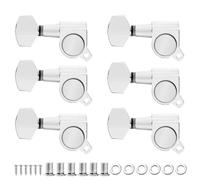 Clavijas De Afinación De Guitarra Clavijas Afinación Guitarra | Afinadores de guitarra sellados de tamaño completo 15:1 - 6 uds 6L 6R 3L3R(6L Chrome)