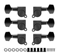 Clavijas De Afinación De Guitarra Clavijas Afinación Guitarra | Afinadores de guitarra sellados de tamaño completo 15:1 - 6 uds 6L 6R 3L3R(3L3R Black)