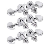 Clavijas de afinación de guitarra, clavijas de afinación de cuerdas, anticorrosión estable anticorrosión exquisita para guitarra acústica de repuesto rota vieja(Silver)