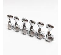 Clavijas de afinación de guitarra eléctrica 6R de alta relación cromadas para clavijas de afinación compatibles con la mayoría de piezas de repuesto de precisión de guitarras eléctricas