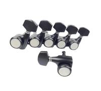 Clavijas De Afinación De Guitarra Un Conjunto De Botones De Bloqueo De Guitarra Medallones Eléctricos Accesorios Bk(6L)