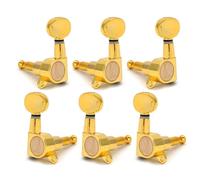 Clavijas de afinación en línea for guitarra cromadas doradas, afinadores, clavijas de máquina for guitarra eléctrica estilo ST y TL.(GD 3R3L)