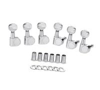 Clavijas De Afinación Guitarra 6 Clavijas De Afinación De Guitarra En Línea De 2 Pines Clavijas De Afinación Clavijas De Máquina(Silver,Mini)