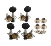 Clavijas de afinación para ukelele, 4 cabezales de máquina 1:18, repuesto 2R2L, llaves de afinador de guitarra, piezas de instrumento cromadas
