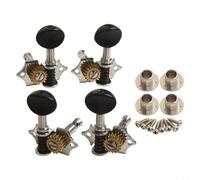 Clavijas de afinación para ukelele, paquete de 4 cabezales de máquina de cuerda abierta con relación de engranaje 1:18, construcción de acero y cobre, para reemplazo e instalación