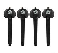 Clavijas de afinación para violonchelo, 4 unidades, tamaño 4/4, color ébano, afinadores de clavija de afinación en forma de corazón, concha de abulón (B)