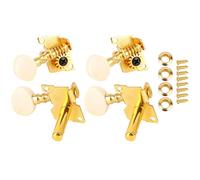 Clavijas de afinación Ukulele Clavijas Ukelele Strings Clavijas de afinación 2L 2R Gold Ukulele String Clavijas de afinación Sintonizadores de Bloqueo con Botones Blancos por RiToEasyspor