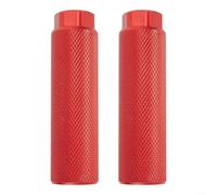 Clavijas de aleación de aluminio, pedales de cohete de pie antideslizantes hexagonales pequeños para bicicleta Ejes de 3/8 pulgadas (rojo)