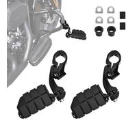 Clavijas de autopista, estriberas ajustables de 3,17 cm, para Harley Touring Street Glide Road King Road Glide Softail CVO Dyna Trike VRSC Sportster, compatible con protector de motor de 1-1/4