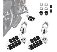 Clavijas de autopista, estriberas ajustables de 3,17 cm, para Harley Touring Street Glide Road King Road Glide Softail CVO Dyna Trike VRSC Sportster, se adapta a protector de motor de 1-1/4 pulgadas