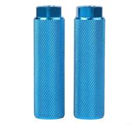Clavijas de bicicleta de aleación de aluminio para bicicletas de carretera y montaña, montaje de eje trasero delantero compatible con ejes de 3/8 pulgadas y 9 mm (azul)