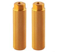 Clavijas de bicicleta de aleación de aluminio para bicicletas de montaña, carretera y pista, pie antideslizante para ejes de 3/8 pulgadas (dorado)