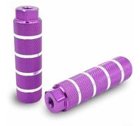 Clavijas de bicicleta de alta resistencia con diseño antideslizante de aleación de aluminio para ejes de 3/8 pulgadas y otros tipos de bicicletas (morado)