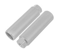 Clavijas de Bicicleta de Montaña Tipo Cohete, Aleación Aluminio | Diseño Cilíndrico Antideslizante, Montaje en Eje Trasero de 9mm, Plata para Ciclistas y Patinetes