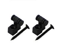 Clavijas de Bloqueo 2 piezas de cabeza guitarra eléctrica, bola compresión, hebilla bloqueo, accesorios folk, plata, negro, guía rodillos, acordes(Black)