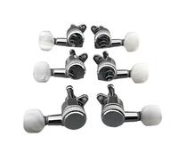 Clavijas de Bloqueo Clavijas de bloqueo for guitarra con botón perla, 3 derechas y izquierdas, M6, engranaje latón cromado for