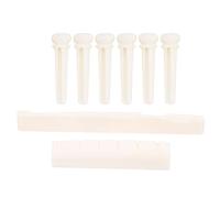 Clavijas de Cuerda y Tuerca de Guitarra en Hueso de Buey, Juego de 28 x 7.8mm y 43 x 6 x 9mm - Alta Transmisión de Sonido, Fácil Instalación, Accesorios para Instrumentos Musical