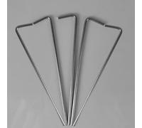 Clavijas de hierro galvanizado, 100 piezas para acampar y uso al aire libre con diseño de gancho en 7 formas y punta redondeada para un anclaje seguro y eficaz (3 x 150 mm)