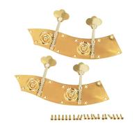 Clavijas de llave de afinación de engranaje de Metal, clavijas de repuesto para cabezal de máquina de guitarra para bajista, fácil instalación, clavija de perilla de bajo