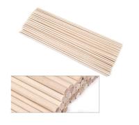 Clavijas de Madera Varillas de Madera, Palitos de madera redondos 3-14 mm for manualidades, clavijas engranaje y espigas for tartas(3x200mm-50pcs)
