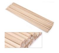 Clavijas de Madera Varillas de Madera, Palitos de madera redondos 3-14 mm for manualidades, clavijas engranaje y espigas for tartas(5x300mm-25pcs)